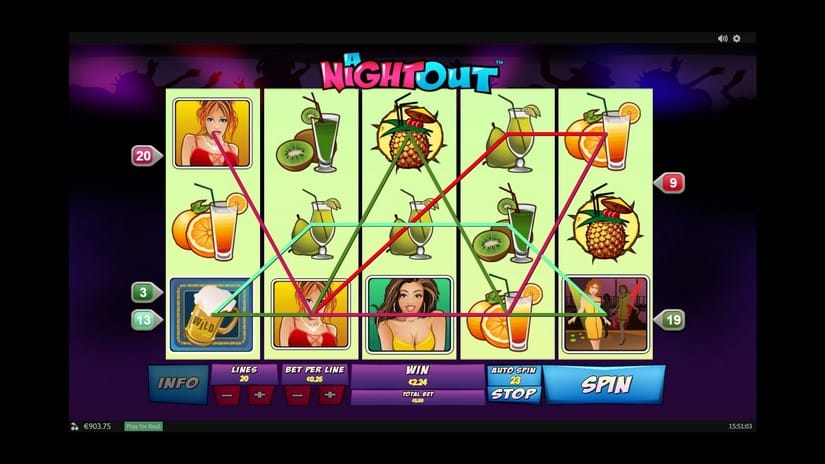 A Night Out slot screen 4