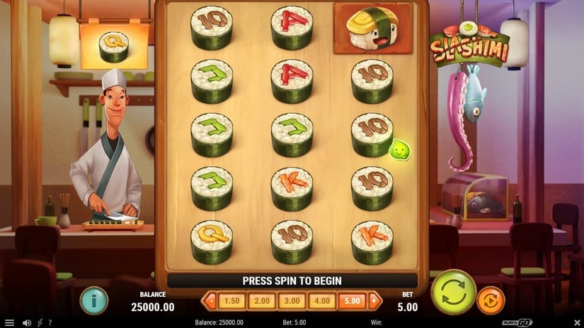 Slashimi slot screen 1