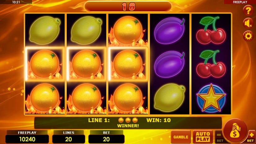 Hottest Fruits 20 slot screen 2