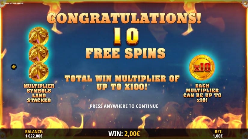 Colt Cash: Hold & Win slot screen 6