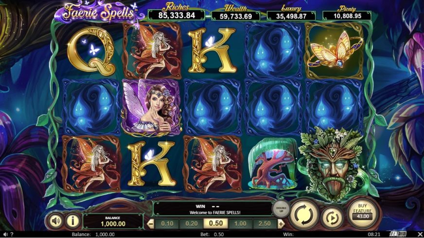 Faerie Spells slot screen 1