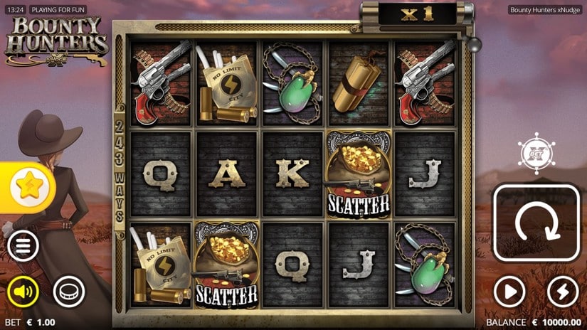 Bounty Hunters slot screen 1