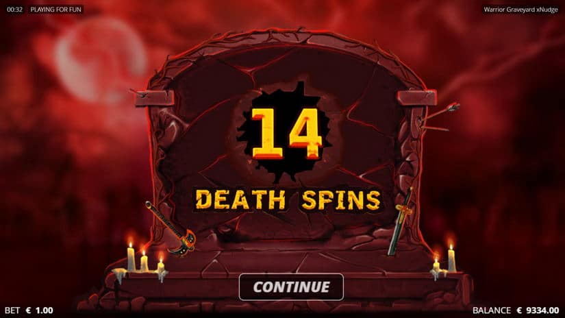 Warrior Graveyard slot screen 3