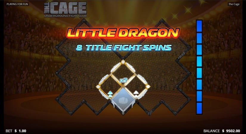 The Cage slot screen 3