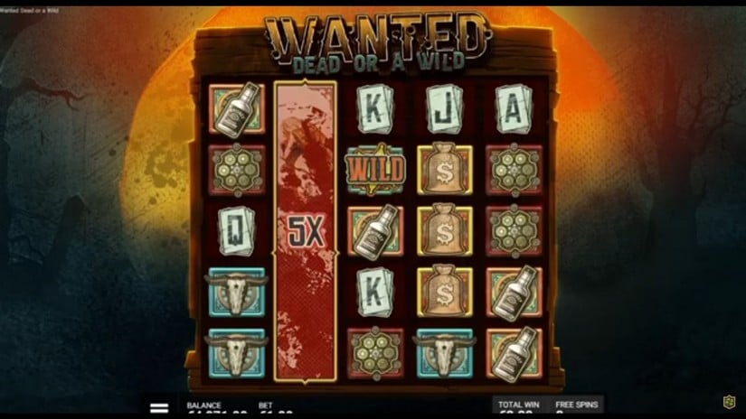 Wanted Dead or a Wild slot screen 3