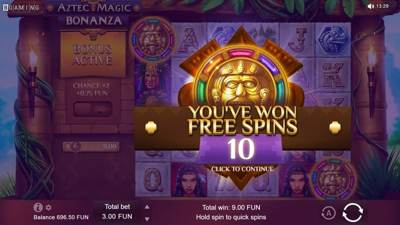Aztec Magic Bonanza slot screen 4