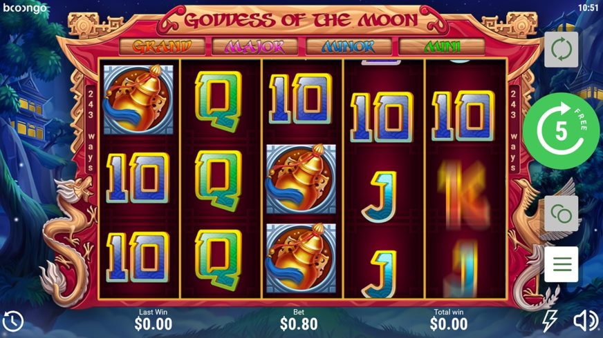 Goddess of the Moon slot screen 1
