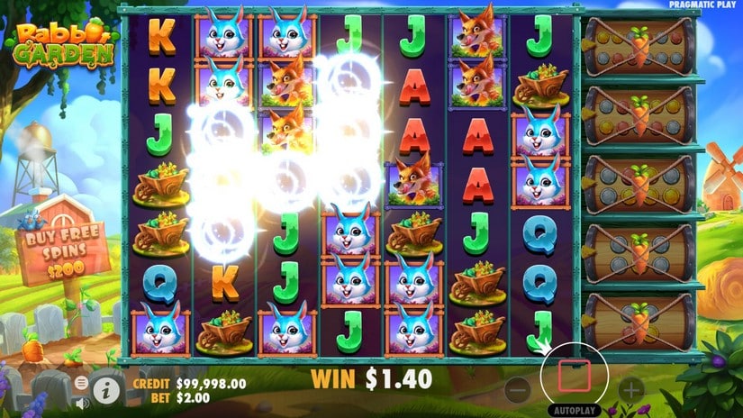 Rabbit Garden slot screen 2
