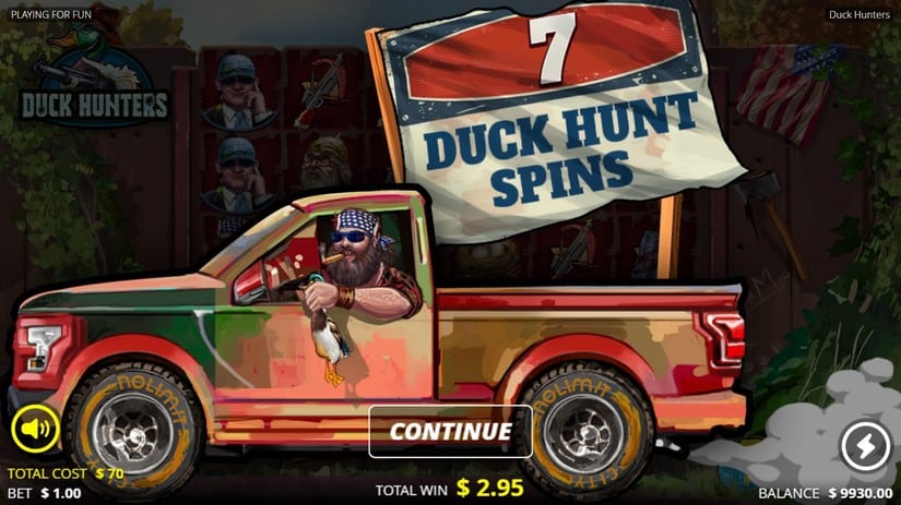 Duck Hunters slot screen 2