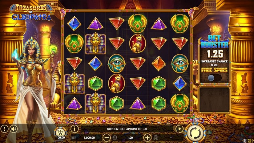 Treasures of Cleopatra slot screen 1