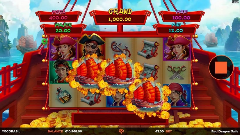 Red Dragon Sails slot screen 2