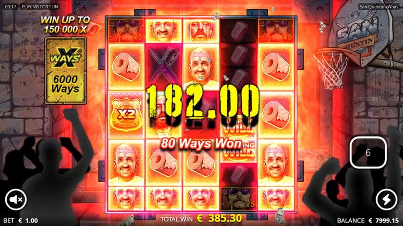 San Quentin xWays slot screen 5