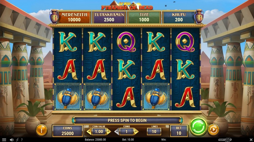 Cat Wilde and the Pyramids of Dead slot screen 1