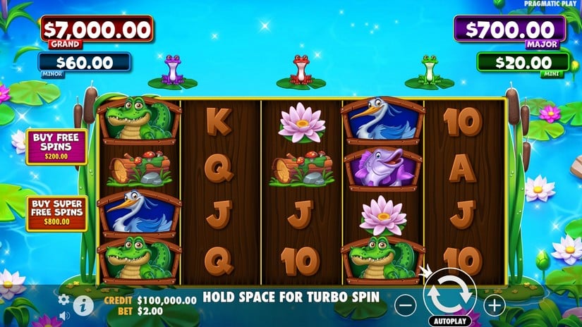 Tiny Toads slot screen 1