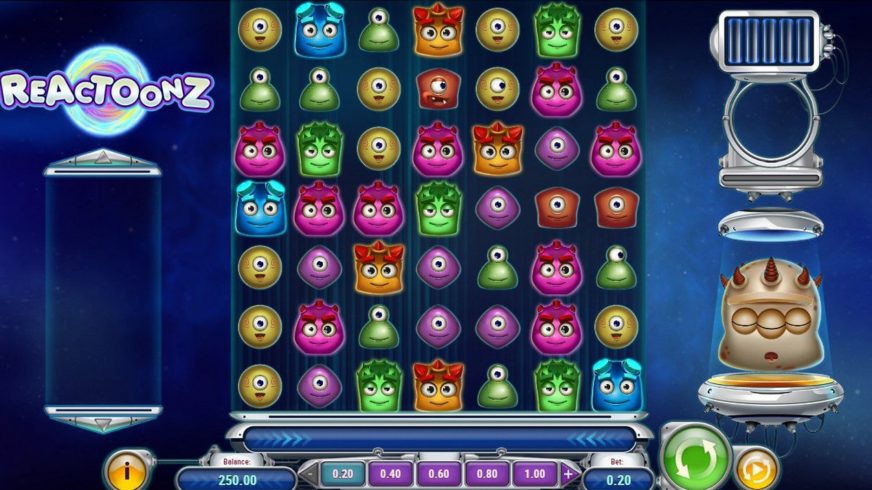 Reactoonz slot screen 1