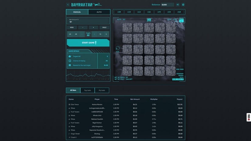 Bayraktar slot screen 1