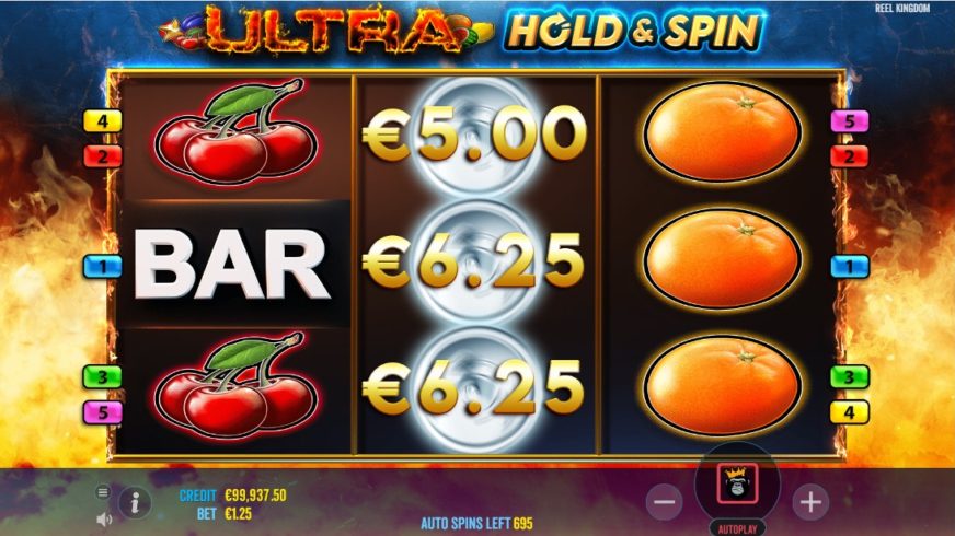Ultra Hold and Spin slot screen 4