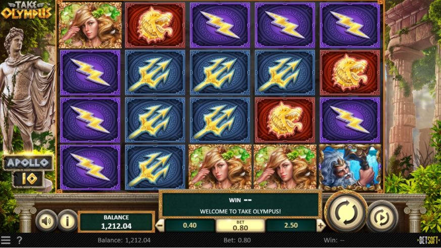 Take Olympus slot screen 1