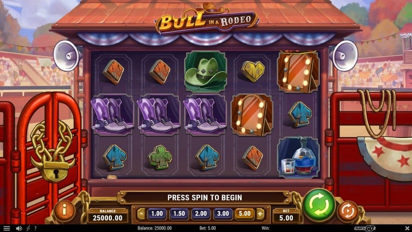 Bull in a Rodeo slot screen 1