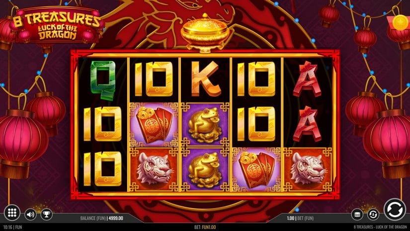 8 Treasures: Luck of the Dragon slot screen 1