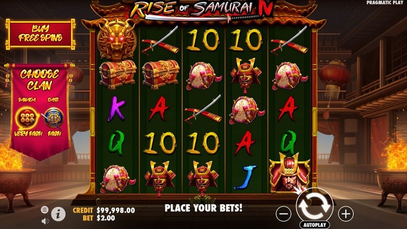 Rise of Samurai IV slot screen 2