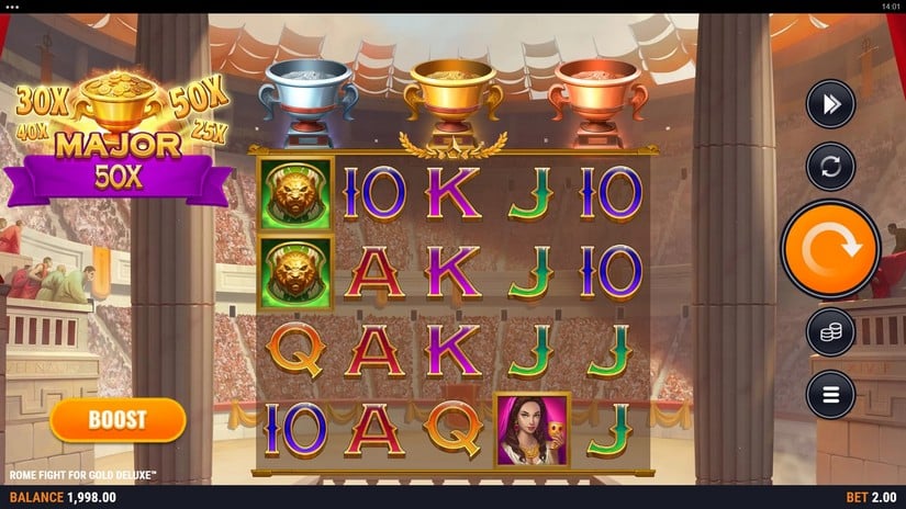 Rome Fight For Gold Deluxe slot screen 1