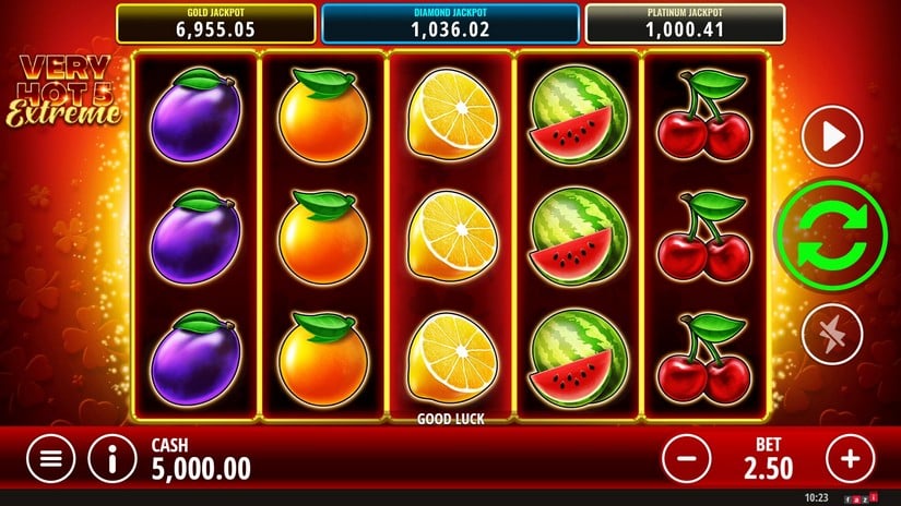 Very Hot 5 Extreme slot screen 1