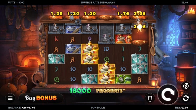 Rumble Ratz Megaways slot screen 2