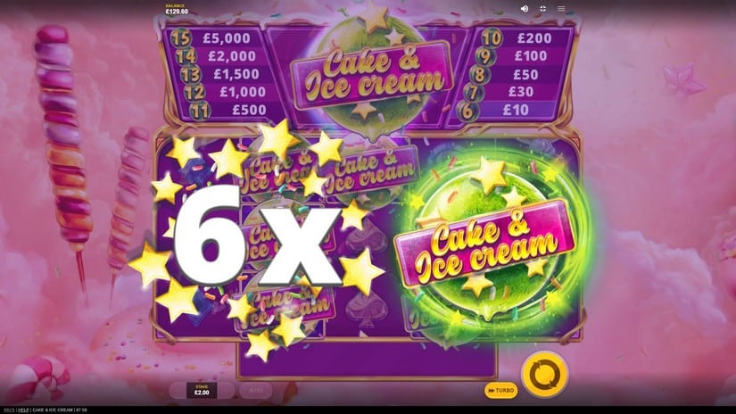 Cake & Ice Cream slot screen 2