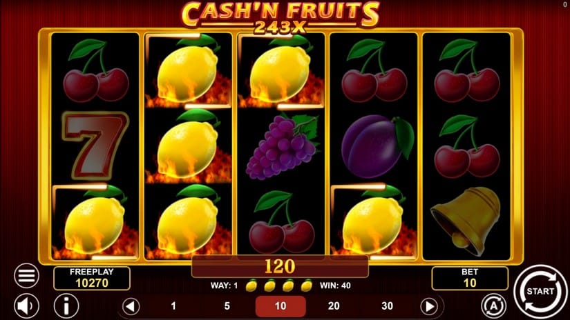 Cash’n Fruits 243 X slot screen 5