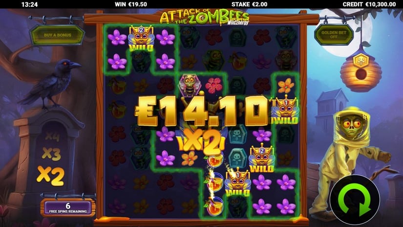 Attack of the Zombees WildEnergy slot screen 5