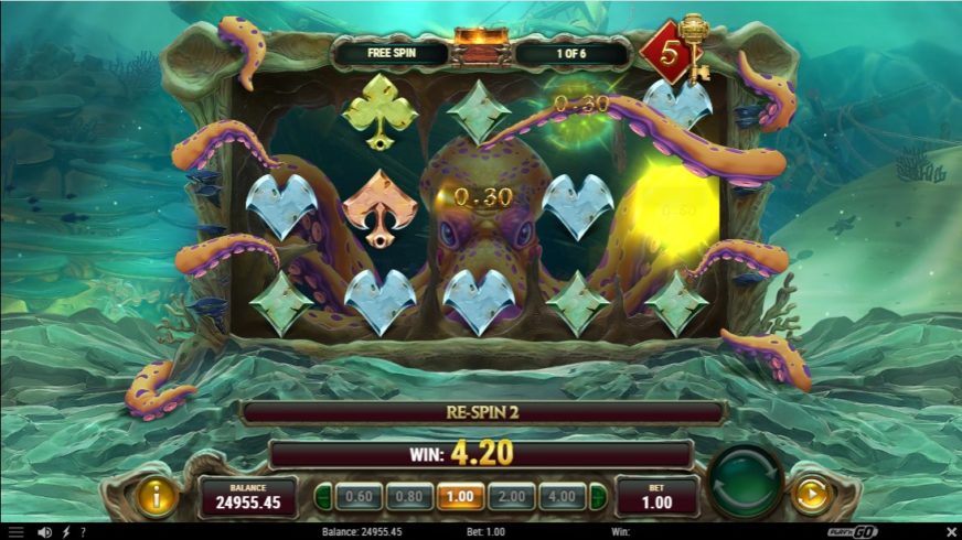 Octopus Treasure slot screen 5