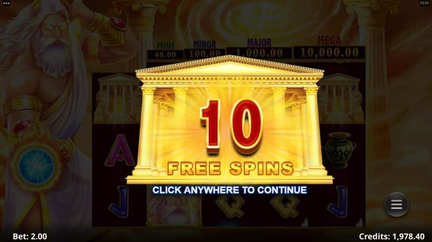 Wild Link Zeus slot screen 7