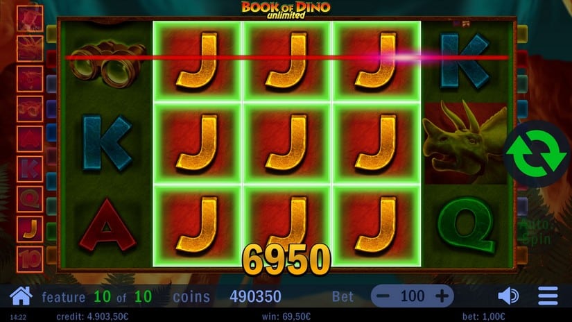Book of Dino slot screen 8