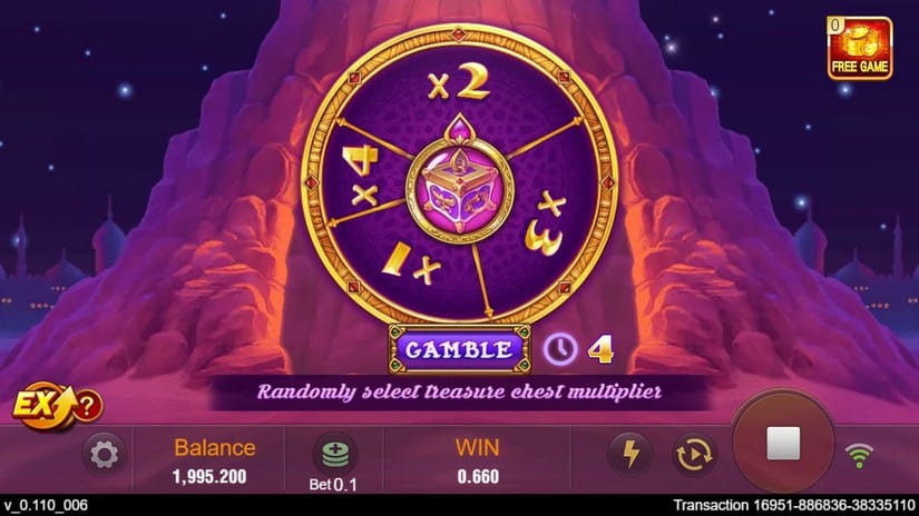 Ali Baba slot screen 3