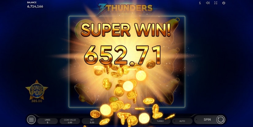 3 Thunders slot screen 7