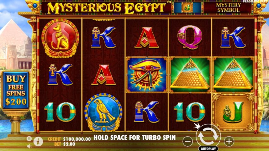 Mysterious Egypt slot screen 1