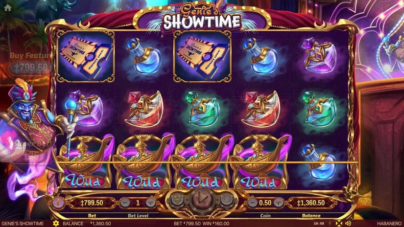 Genie’s Showtime slot screen 5