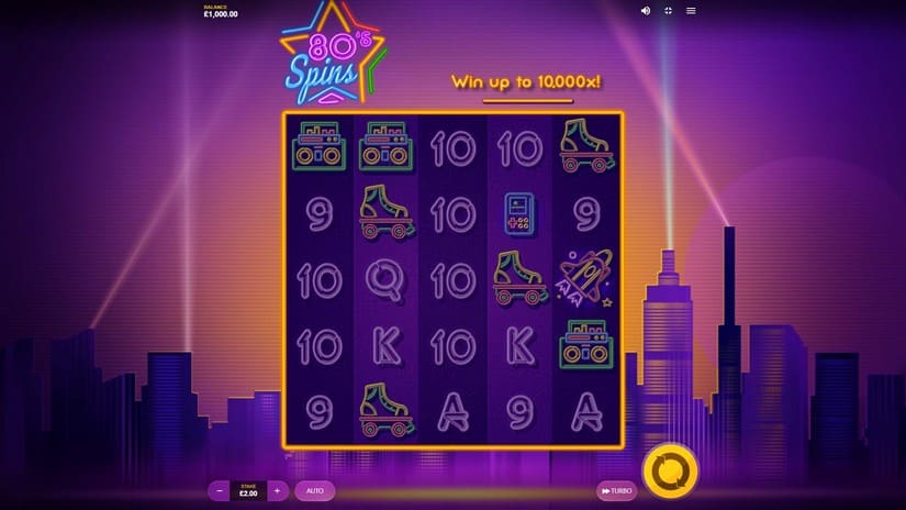 80s Spins slot screen 1