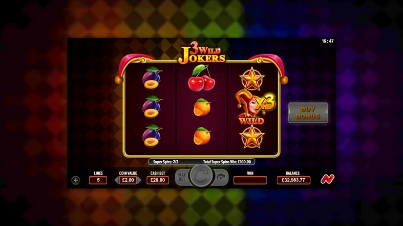 3 Wild Jokers slot screen 5