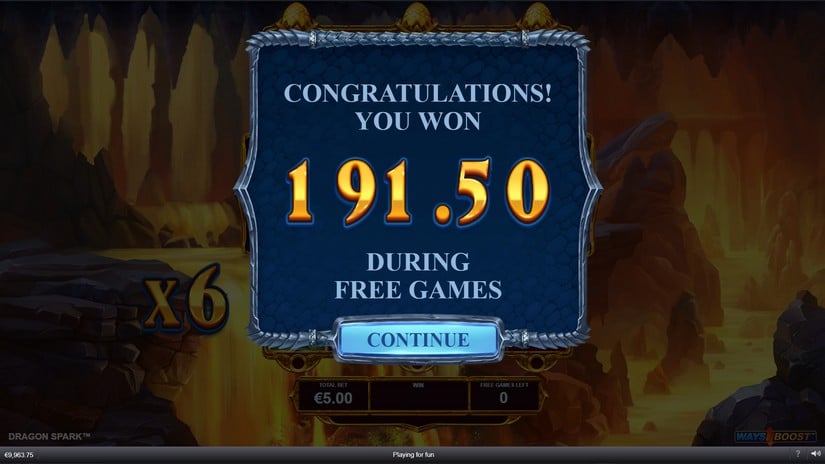 Dragon Spark slot screen 5