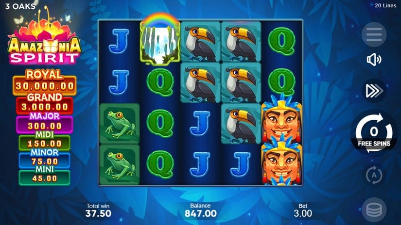 Amazonia Spirit slot screen 6