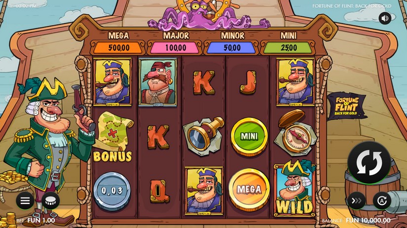 Fortune of Flint: Back for Gold slot screen 1