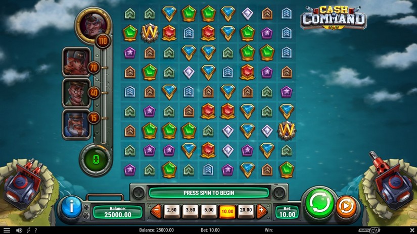 Cash of Command slot screen 1