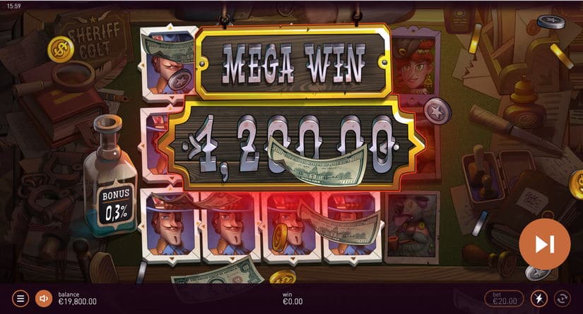 Sheriff Colt slot screen 3