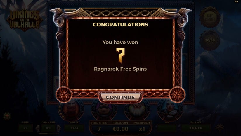 Vikings Go To Valhalla slot screen 5