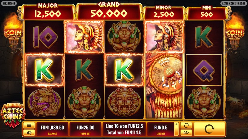 Aztec Coins slot screen 2