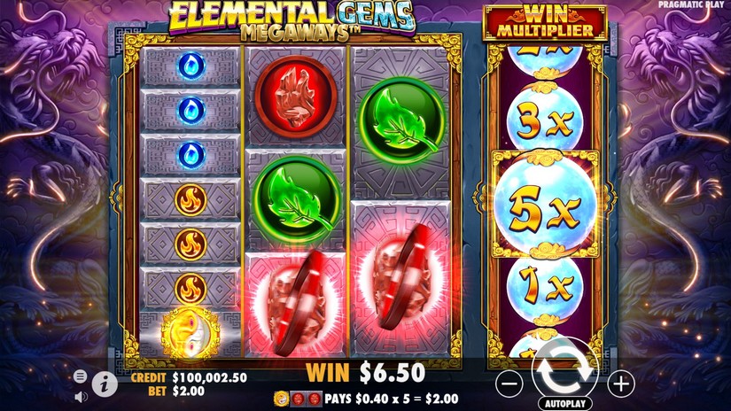 Elemental Gems Megaways slot screen 2