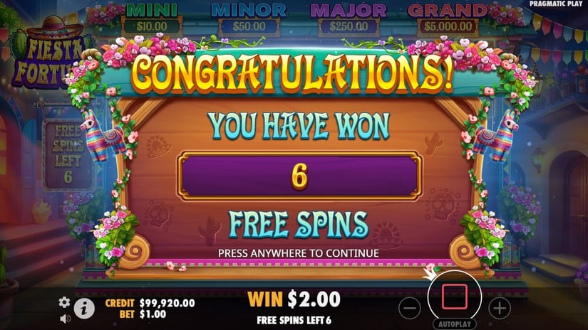 Fiesta Fortune slot screen 3