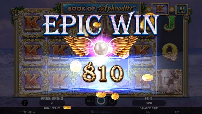 Book Of Aphrodite slot screen 5
